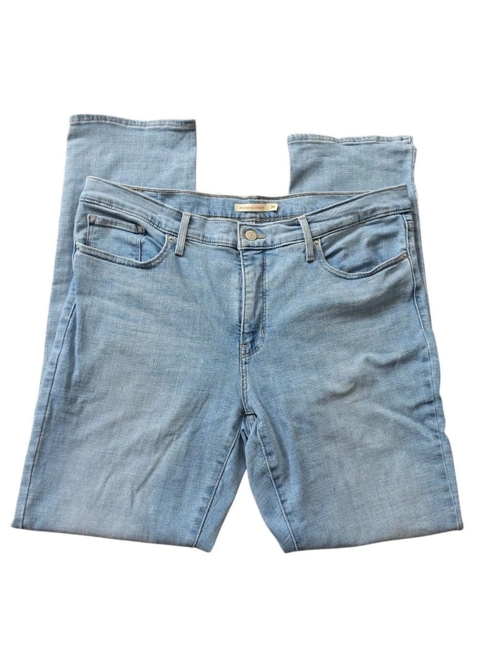 Women's Levi's 314 Shaping Straight Jeans Light Wash Stretch Denim Pants Size 34